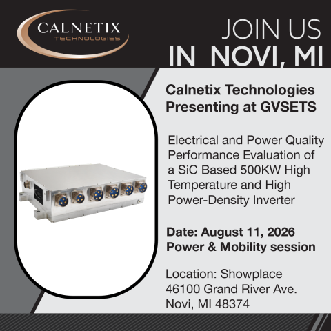 Calnetix Presenting GVSETS 2026