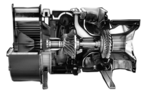 Interior View of Electric Assist Turbocharger